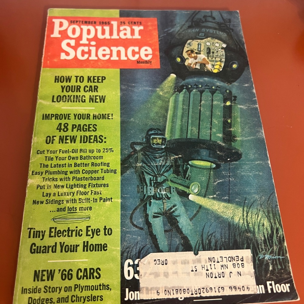 Popular Science September 1965 Vintage Magazine 1966 Cars Ford Bronco Lindbergh